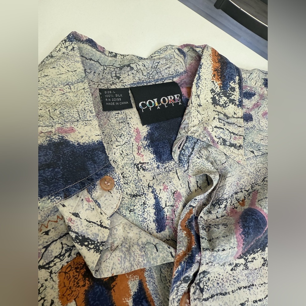 Colore Italian Abstract Shirt Size L
